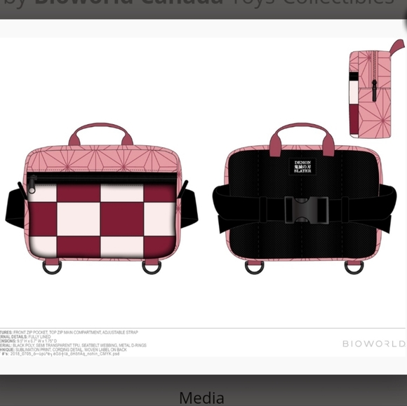 DEMON SLAYER NEZUKO OBI FANNY PACK - Brand New Anime Bag/Purse - Picture 2 of 9